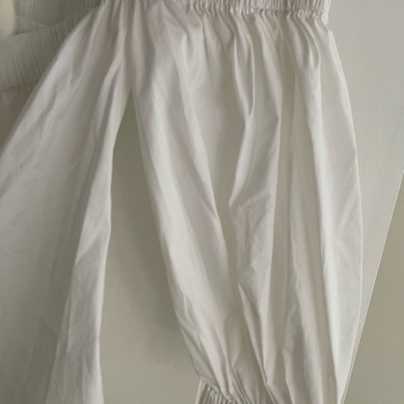 Milly of New York White Poplin Off the Shoulder Blouse - Picture 7 of 7